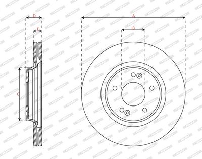 BREMSSCHEIBE FERODO DDF2718C 2