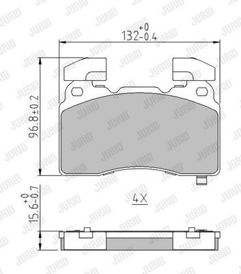 BREMSBELAGSATZ SCHEIBENBREMSE JURID 574007J 1