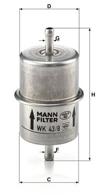 Brændstoffilter MANN-FILTER WK 43/8