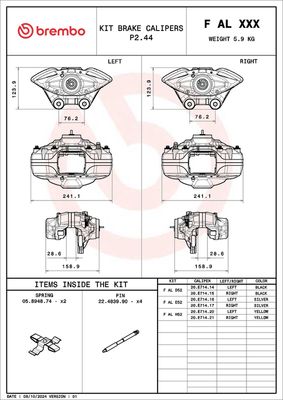 CHIT AX ETRIER BREMBO FALE52