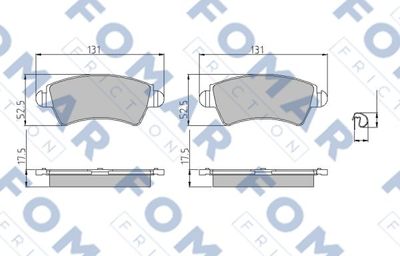 FOMAR Friction FO 689381 Тормозные колодки и сигнализаторы  для PEUGEOT 206 Наклонная задняя часть (2A/C) 1.6 16V