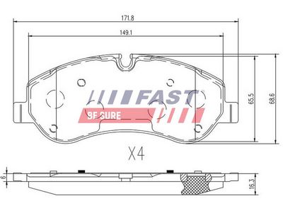 SET PLACUTE FRANA FRANA DISC FAST FT29549 1