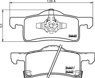 Комплект тормозных колодок, дисковый тормоз TEXTAR 2444001 для FORD USA EXPEDITION