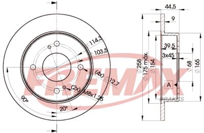 Тормозной диск FREMAX BD-4201 для INFINITI G20