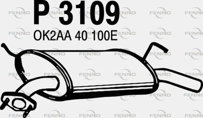 FENNO P3109 Глушитель выхлопных газов  для KIA SEPHIA (Киа Сепхиа)