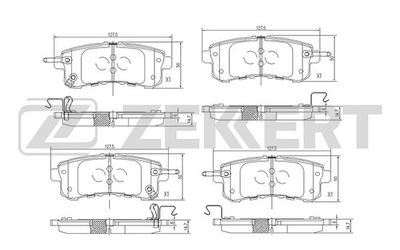 Комплект тормозных колодок, дисковый тормоз ZEKKERT BS-2523 для INFINITI QX80
