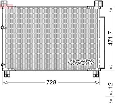 Kondensor, klimatanläggning DENSO DCN51015