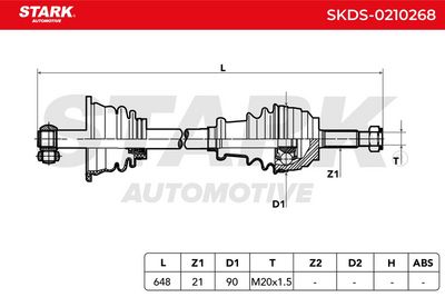 полуоска STARK SKDS-0210268
