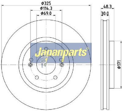 Disc frana JAPANPARTS DI-H34C