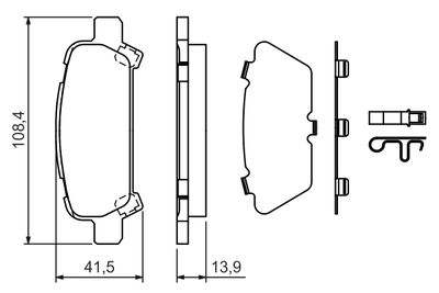 Brake Pad Set, disc brake 0 986 424 650