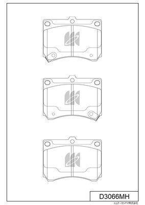 MK Kashiyama D3066MH Тормозные колодки и сигнализаторы  для KIA AVELLA (Киа Авелла)