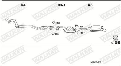 Изпускателна система WALKER MB32008