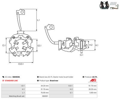 Vorschau Halter, Kohlebürsten Ansicht 2