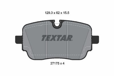 комплект спирачно феродо, дискови спирачки TEXTAR 2717501