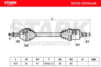 полуоска STARK SKDS-0210448