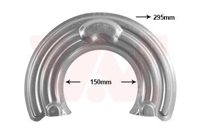 Panel rozbryzgiwujący, tarcza hamulcowa VAN WEZEL 2815372