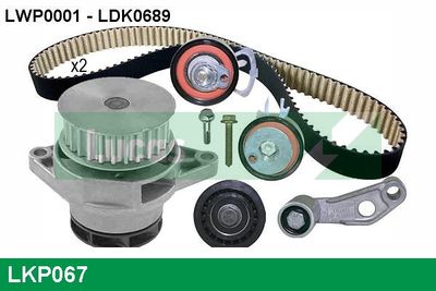 Vodní pumpa + sada ozubeného řemene LUCAS LKP067