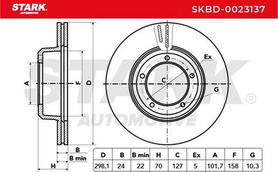 спирачен диск STARK SKBD-0023137