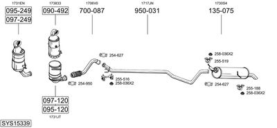 Układ wydechowy BOSAL SYS15339