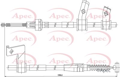 Cable Pull, parking brake APEC CAB1427