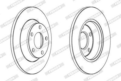 BREMSSCHEIBE FERODO DDF759C 1