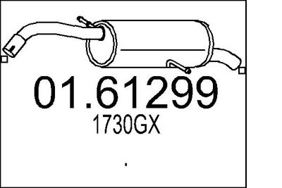 MTS 01.61299 Глушитель выхлопных газов  для PEUGEOT 3008 (Пежо 3008)