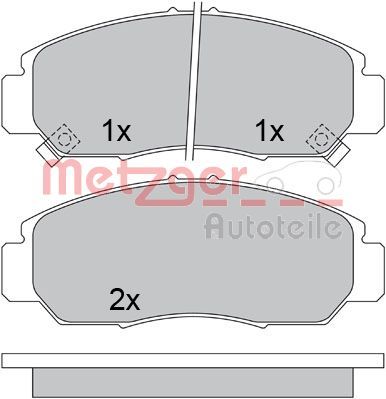 Комплект тормозных колодок, дисковый тормоз METZGER 1170536 для HONDA FR-V