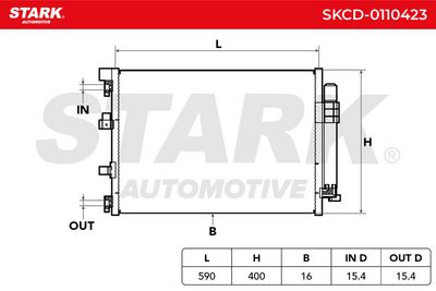 кондензатор, климатизация STARK SKCD-0110423