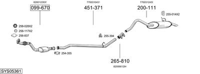 Układ wydechowy BOSAL SYS05361