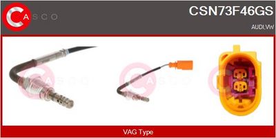 Čidlo, teplota výfukových plynů CASCO CSN73F46GS