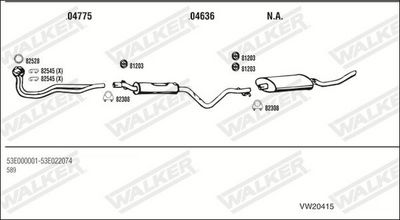 Изпускателна система WALKER VW20415