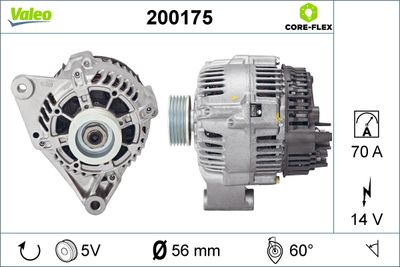 Генератор VALEO 200175 для CITROËN SAXO