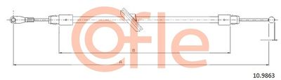 Тросик, cтояночный тормоз COFLE 92.10.9863 для MERCEDES-BENZ SPRINTER