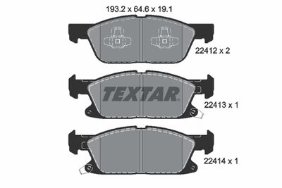 Комплект тормозных колодок, дисковый тормоз TEXTAR 2241201 для FORD USA EDGE