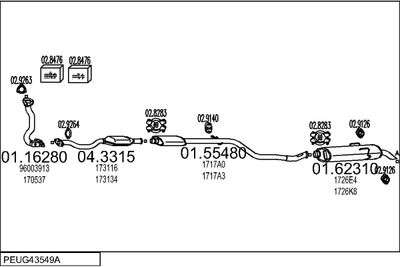 Układ wydechowy MTS PEUG43549A002463
