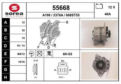 GENERATOR / ALTERNATOR EAI 55668