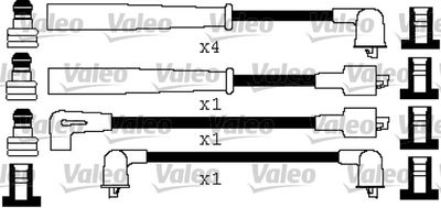 Комплект проводов зажигания VALEO 346422 для TOYOTA LAND CRUISER