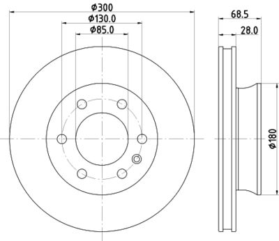 Тормозной диск HELLA 8DD 355 131-891 для MERCEDES-BENZ eSPRINTER