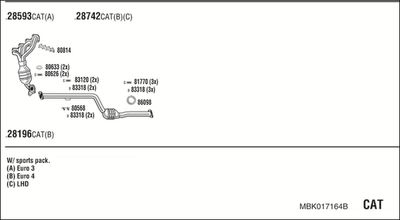 Układ wydechowy WALKER MBK017164B
