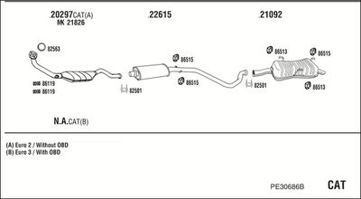 Układ wydechowy WALKER PE30686B