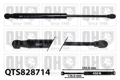 газов амортисьор, капак на двигателя QUINTON HAZELL QTS828714