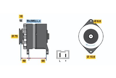 Генератор BOSCH 0 986 034 851 для RENAULT 25