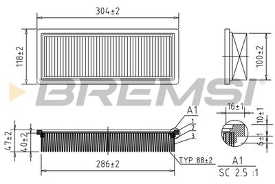 Воздушный фильтр BREMSI FA1377 для INNOCENTI ELBA