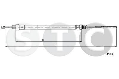 Комплект тросов, стояночная тормозная система STC T481340 для CITROËN JUMPY