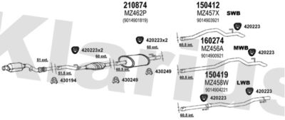 Układ wydechowy KLARIUS 600490E