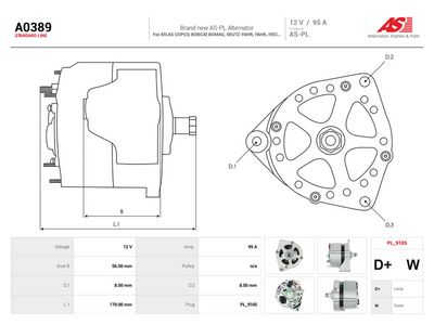 Alternátor AS-PL A0389