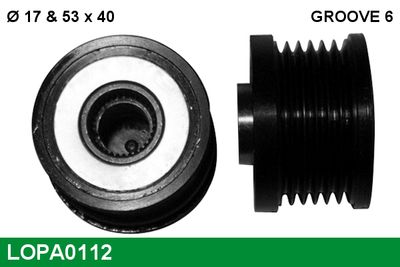 Alternator - sprzęgło jednokierunkowe LUCAS LOPA0112