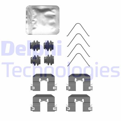 Комплектующие, колодки дискового тормоза DELPHI LX0760 для HYUNDAI i10