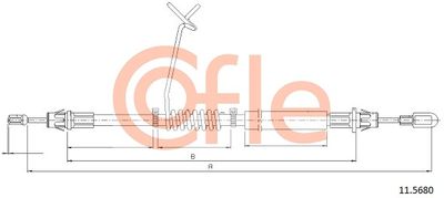 Тросик, cтояночный тормоз COFLE 92.11.5680 для FORD TRANSIT