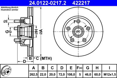 Тормозной диск ATE 24.0122-0217.2 для VOLVO 740
